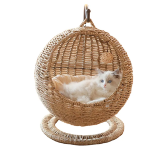 Handmade Seagrass Cat Hammock Chair