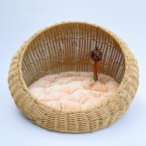 Wicker Water Hyacinth Cat Bed