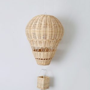 Woven Rattan Hot Air Balloon Decoration