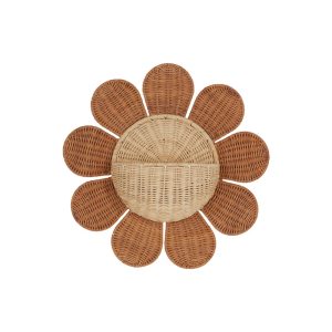 Sunflower Rattan Wall Hanging Basket